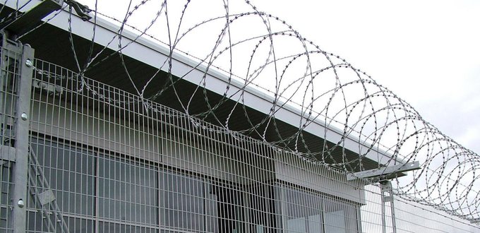 Clearvu 358 welded security fence product photograph with steel mesh construction