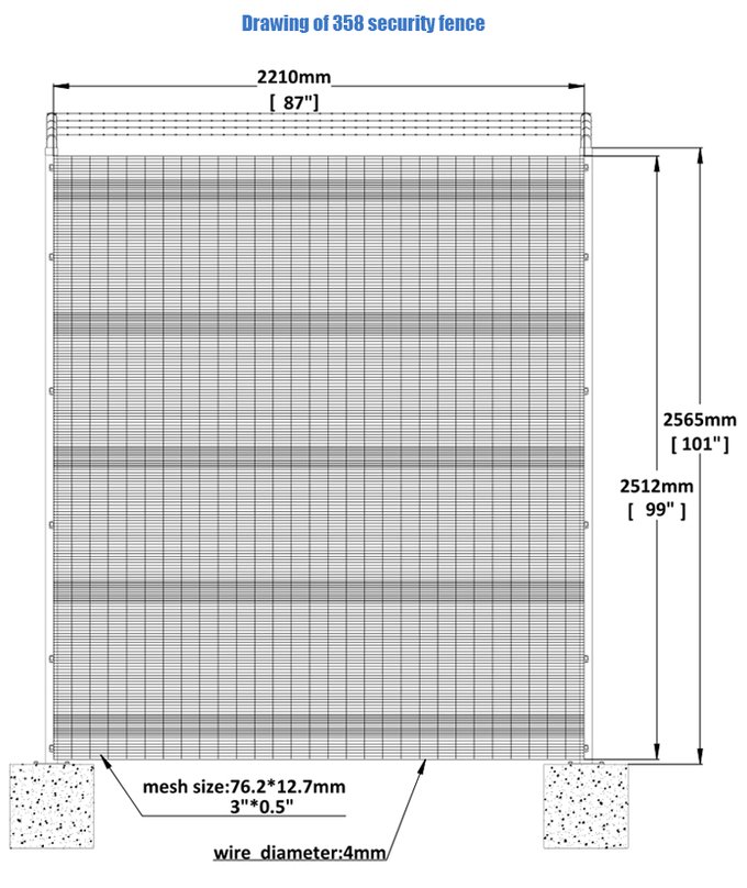 Clearvu Fencing in Knysna original 358 security mesh panel with narrow welded wire spacing