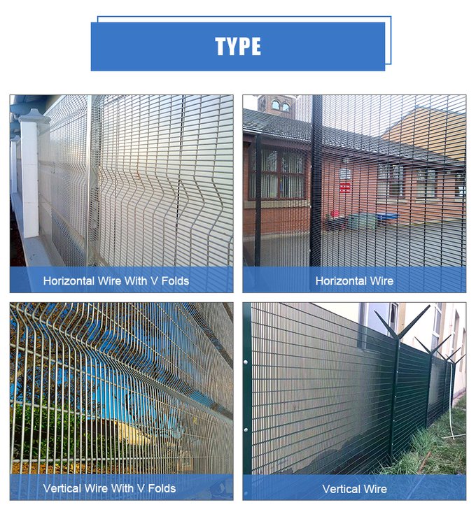 Clearvu security fencing product type reference with 358 welded mesh construction