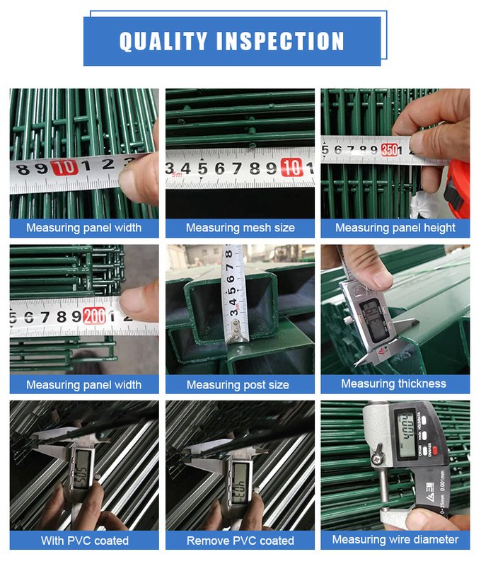 Clearvu welded mesh fencing quality inspection reference photograph